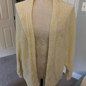 Urban Outfitters Cream Cardigan Sweater with Ribbed Knit